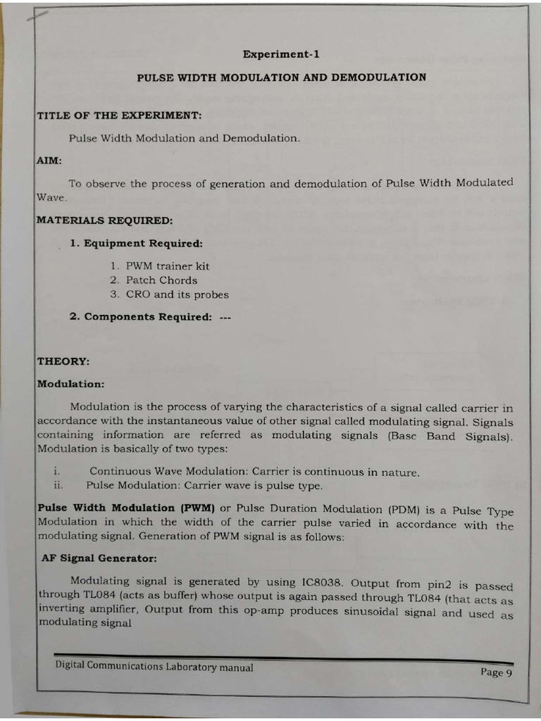 Pulse Width Modulation | PDF