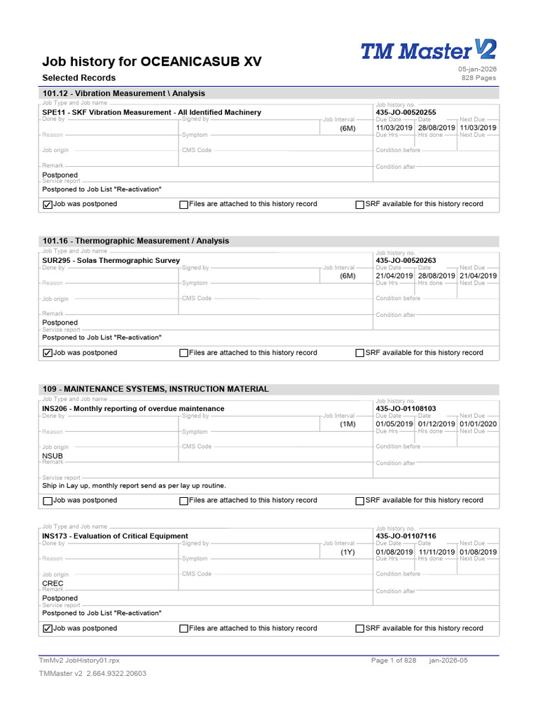 Vibration and Maintenance Service Reports | PDF