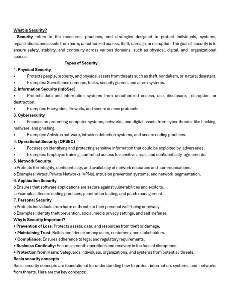 Understanding Security Types and Importance | PDF | Computer Security ...