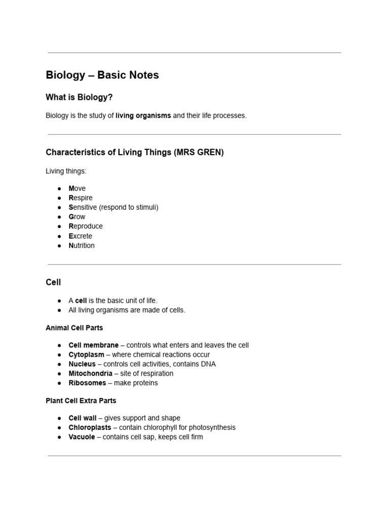 Essential Biology Concepts Explained | PDF