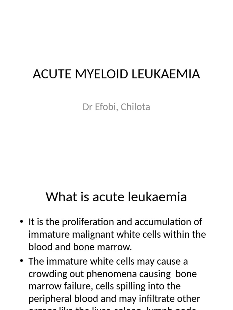 Understanding Acute Myeloid Leukemia | PDF | Leukemia | Haematopoiesis