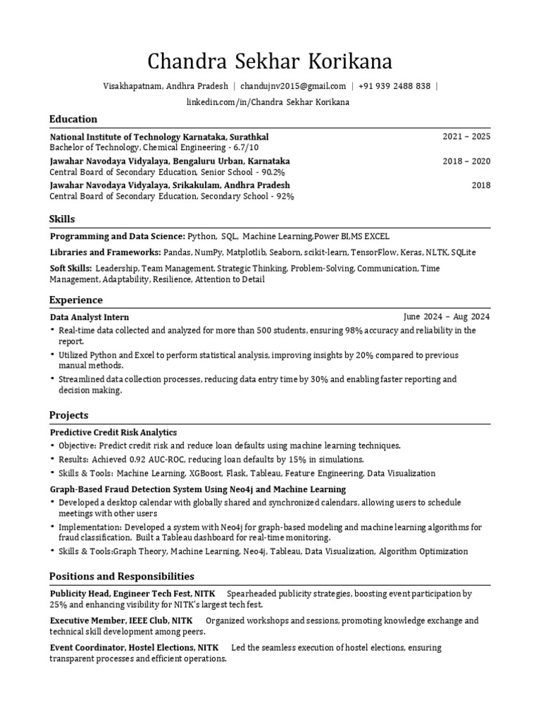 Data Analyst Intern Profile and Skills | PDF | Machine Learning | Computing