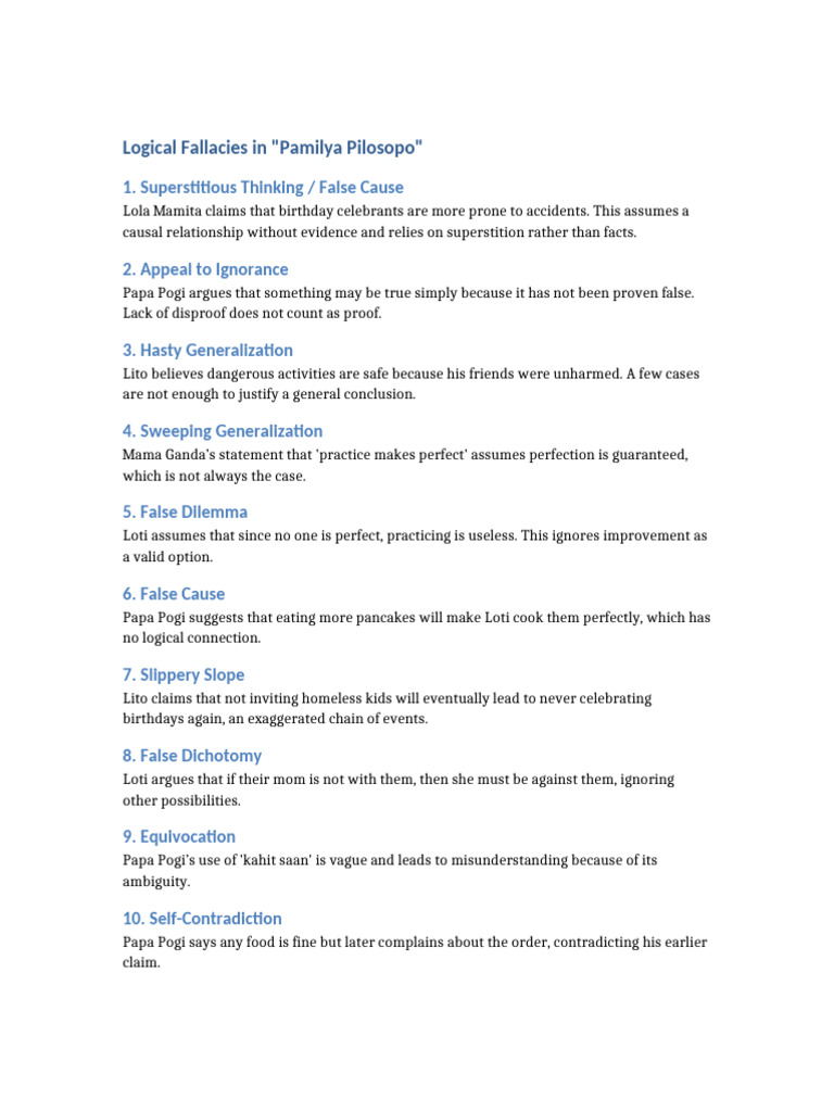 Logical Fallacies in 
