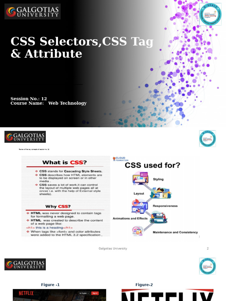 Lecture 12 Syntax, Selectors and Styling | PDF | Html Element | Html