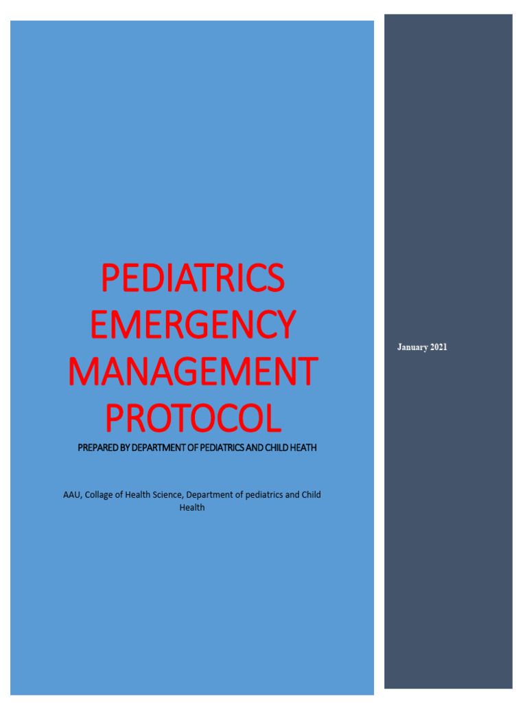 Pediatric Emergency Managment Guideline | PDF | Pneumonia | Asthma