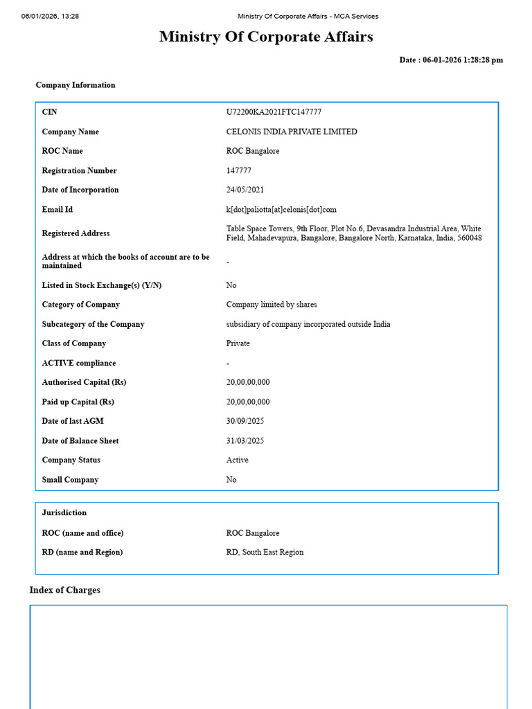 Ministry of Corporate Affairs - MCA Services | PDF | Private Sector ...