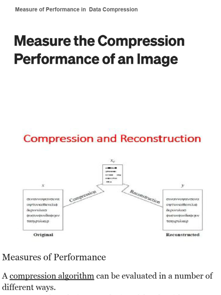Data Compression Performance Metrics | PDF | Data Compression ...