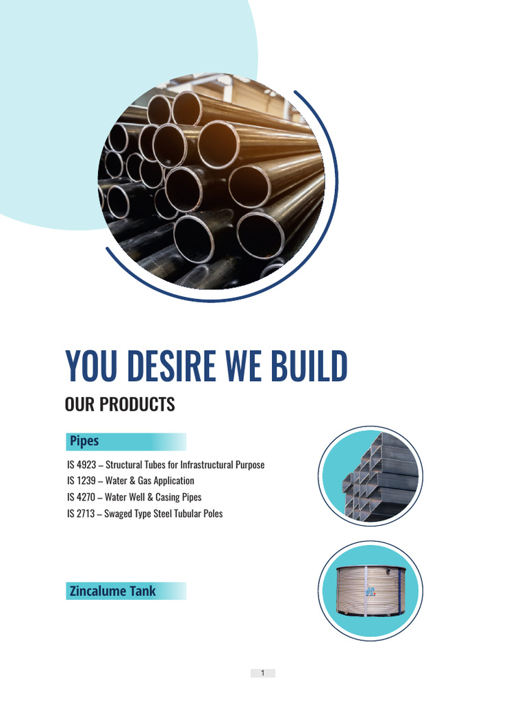 Zincalume Tanks and Steel Tubes Guide | PDF