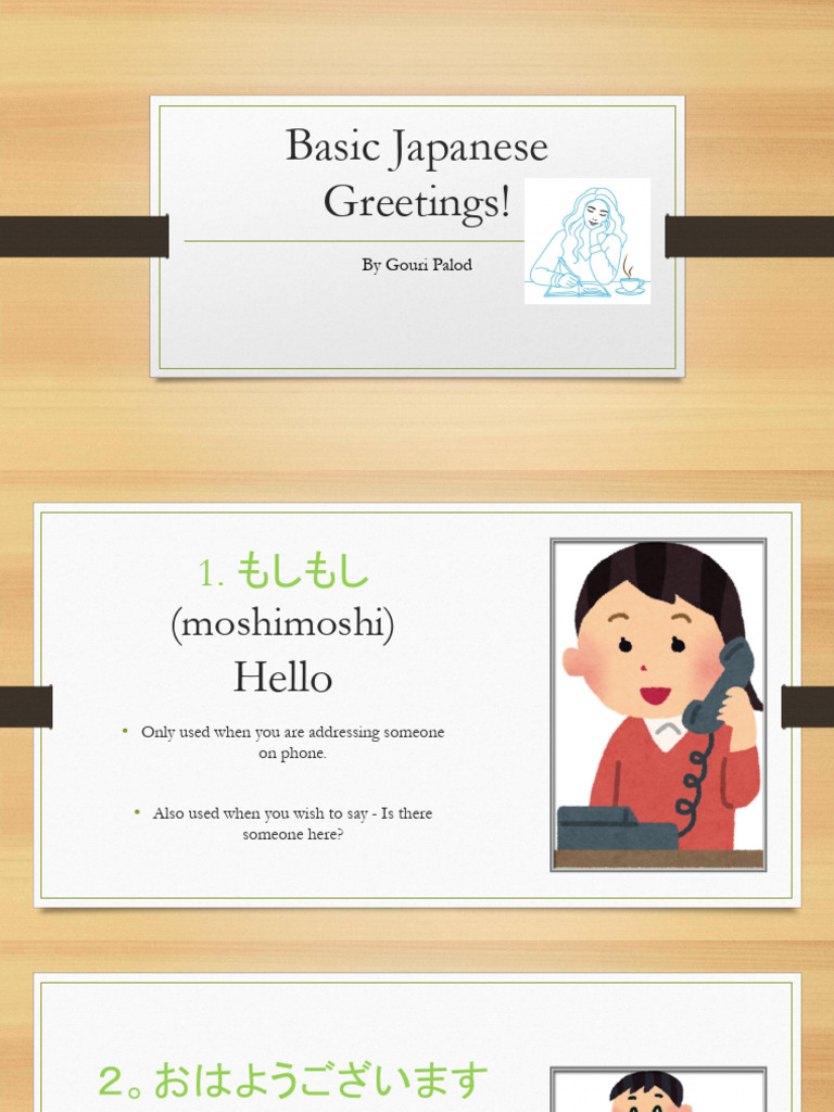 Basic Japanese Greetings! | PDF
