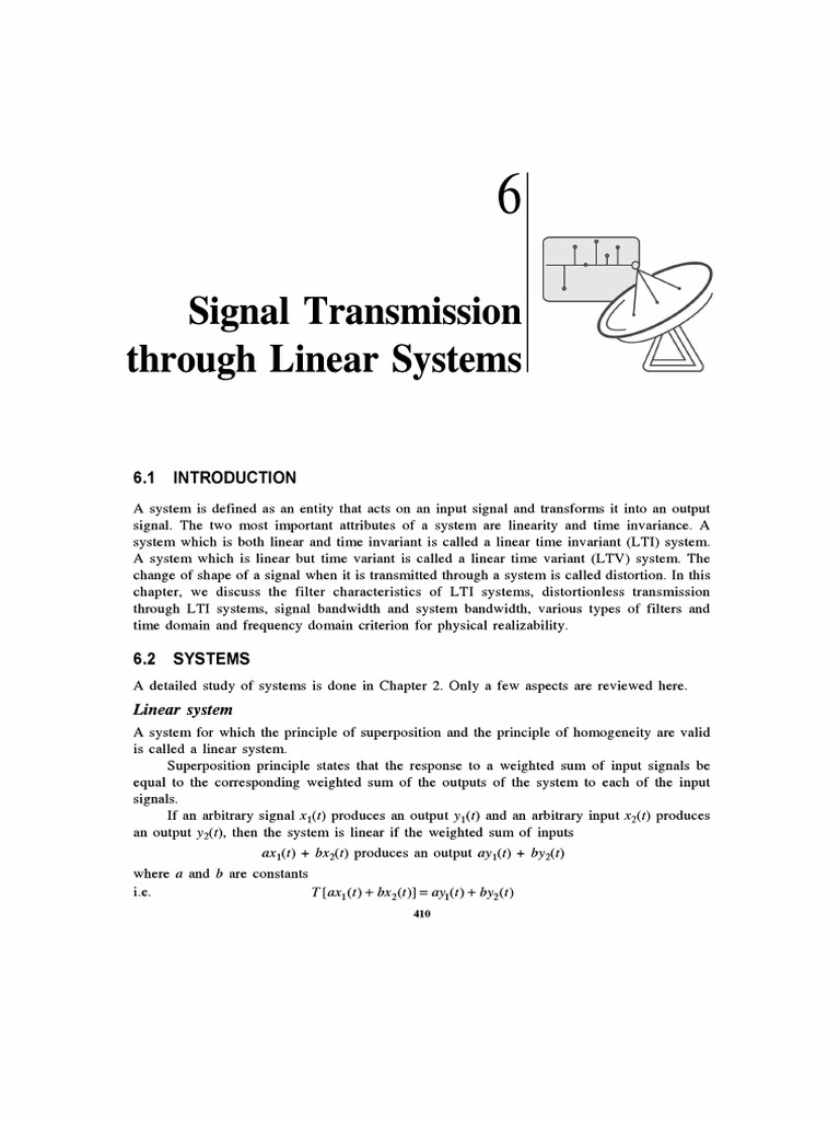 UNIT-IV - Signal Transmission Through Linear Systems - 429-475 | PDF