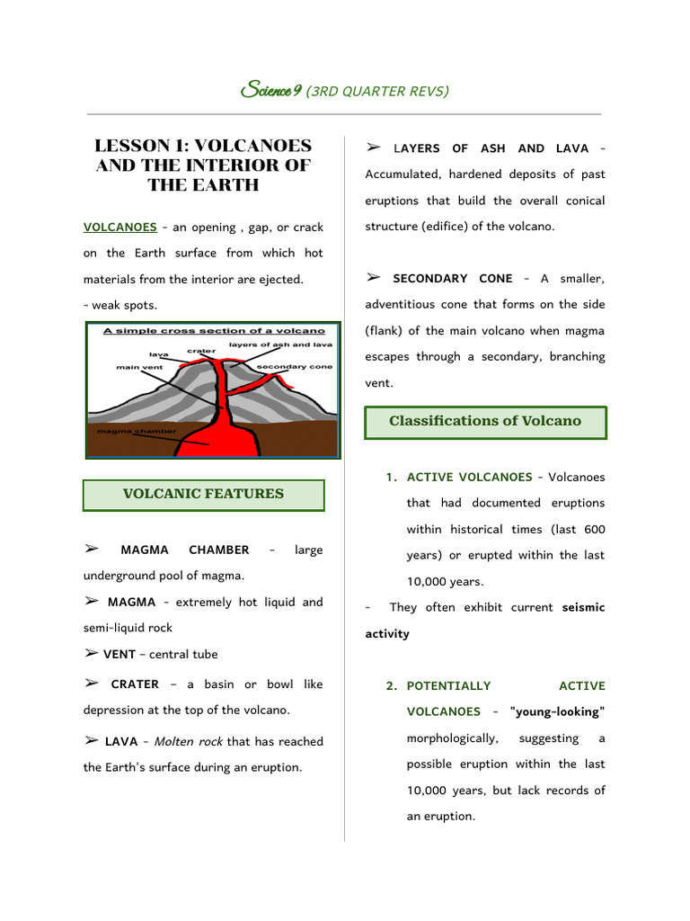 Volcanoes, Stars, and Chemistry Overview | PDF | Stars | Volcano