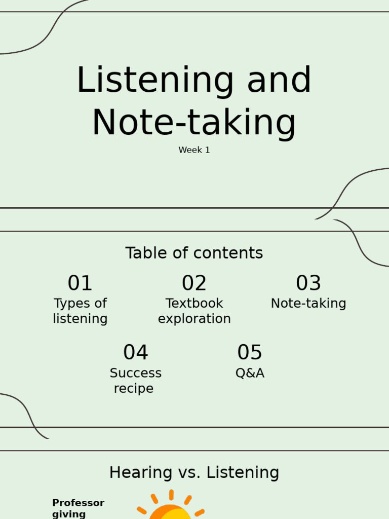 Types of Listening and Note-Taking Techniques | PDF | Planets | Planets ...