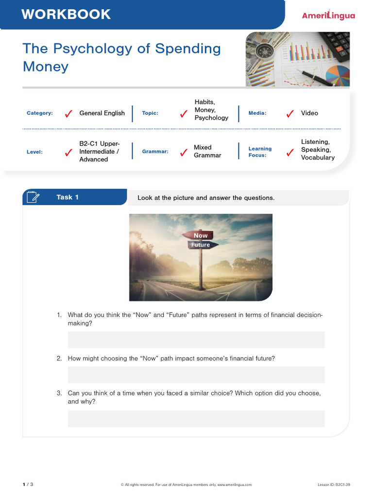 Psychology of Money Spending Workbook | PDF | Money | Cognition