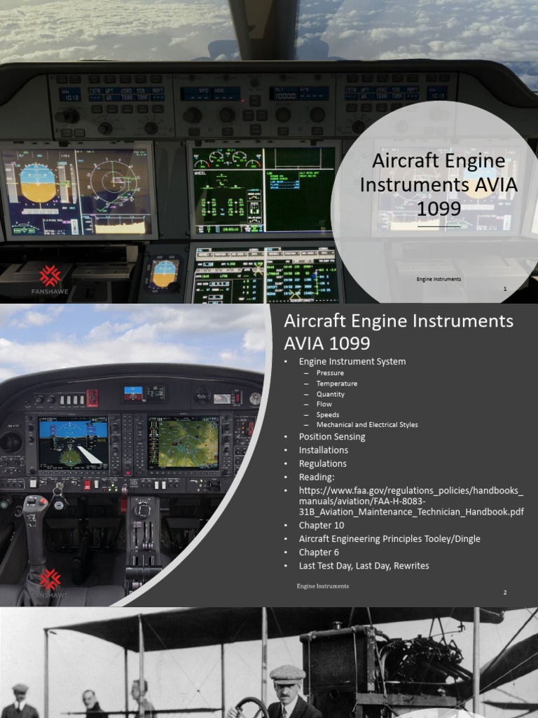 Aircraft Engine Instrumentation Overview | PDF | Vehicle Parts | Aircraft