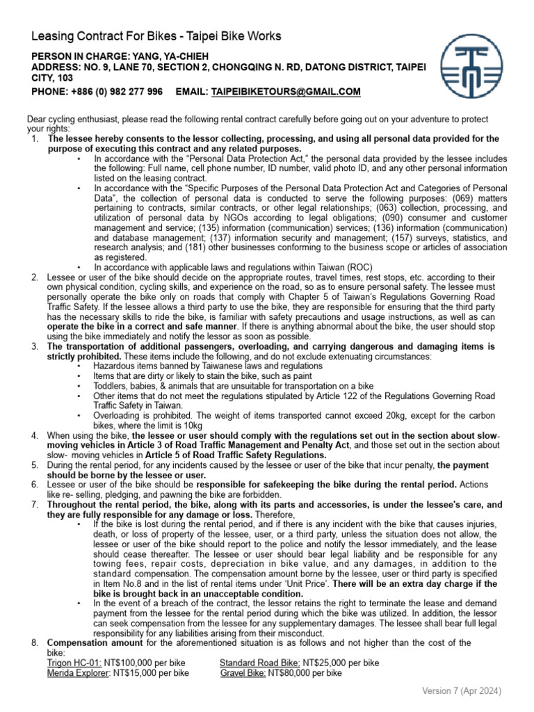Leasing Contract Mar 18 2025 | PDF | Lease