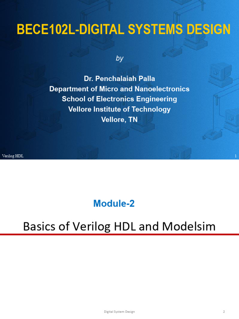 Verilog HDL Basics for Digital Design | PDF | Hardware Description ...