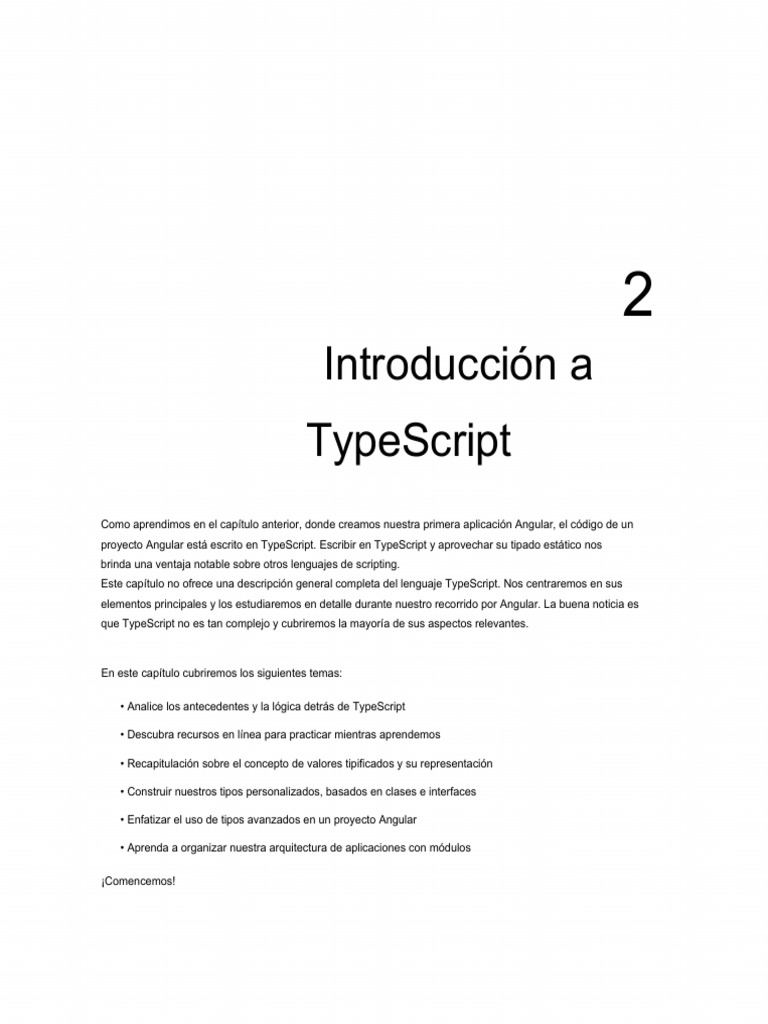 Introducción a TypeScript y Angular | PDF | Lenguaje de programación ...