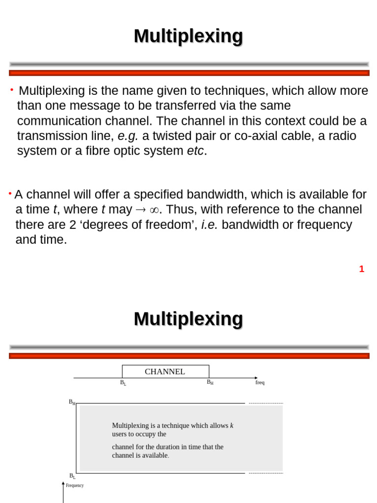 Understanding Multiplexing Techniques | PDF | Multiplexing | Analog To ...