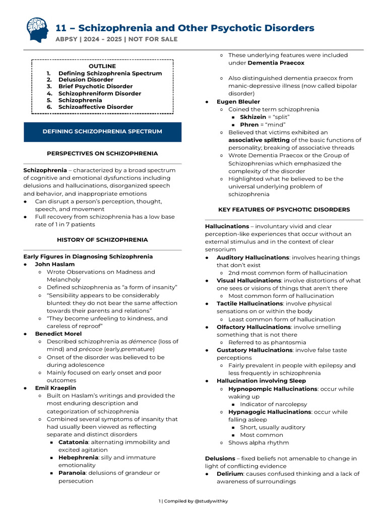 11 AbPsy Schizophrenia Spectrum and Other Psychotic Disorders | PDF ...