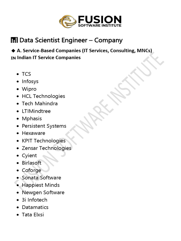 Data Scientist Engineer – Company | PDF | Companies | Companies Of The ...