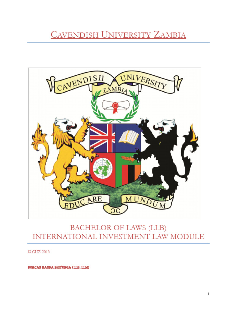 International Investment Law Overview | PDF | Treaty | Foreign Direct ...
