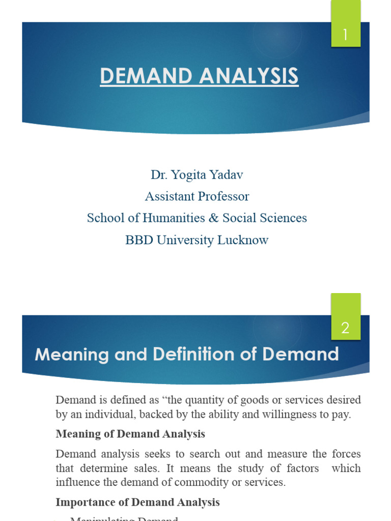 Understanding Demand Analysis Basics | PDF | Demand | Demand Curve
