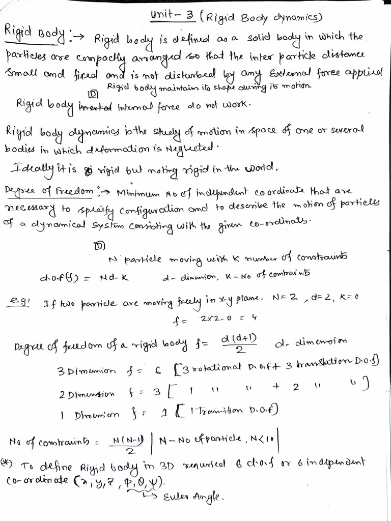 Rigid Body Dynamics Overview | PDF | Mechanics | Physics