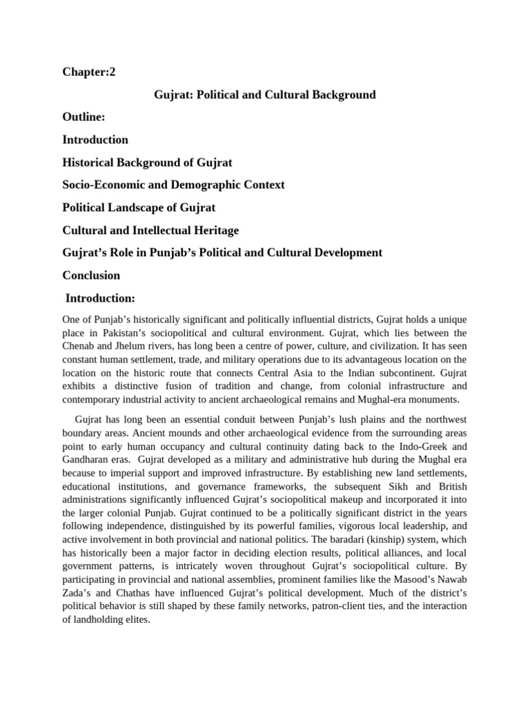 Gujrat's Political and Cultural History | PDF