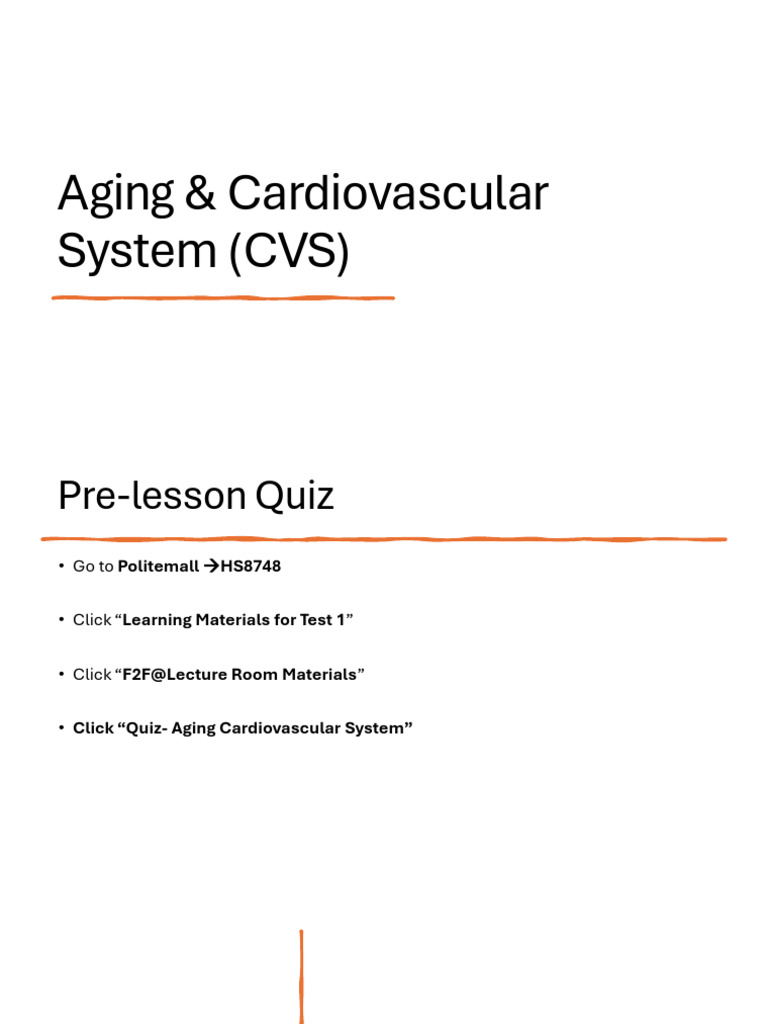 Aging and Cardiovascular Changes Overview | PDF | Diastole | Heart