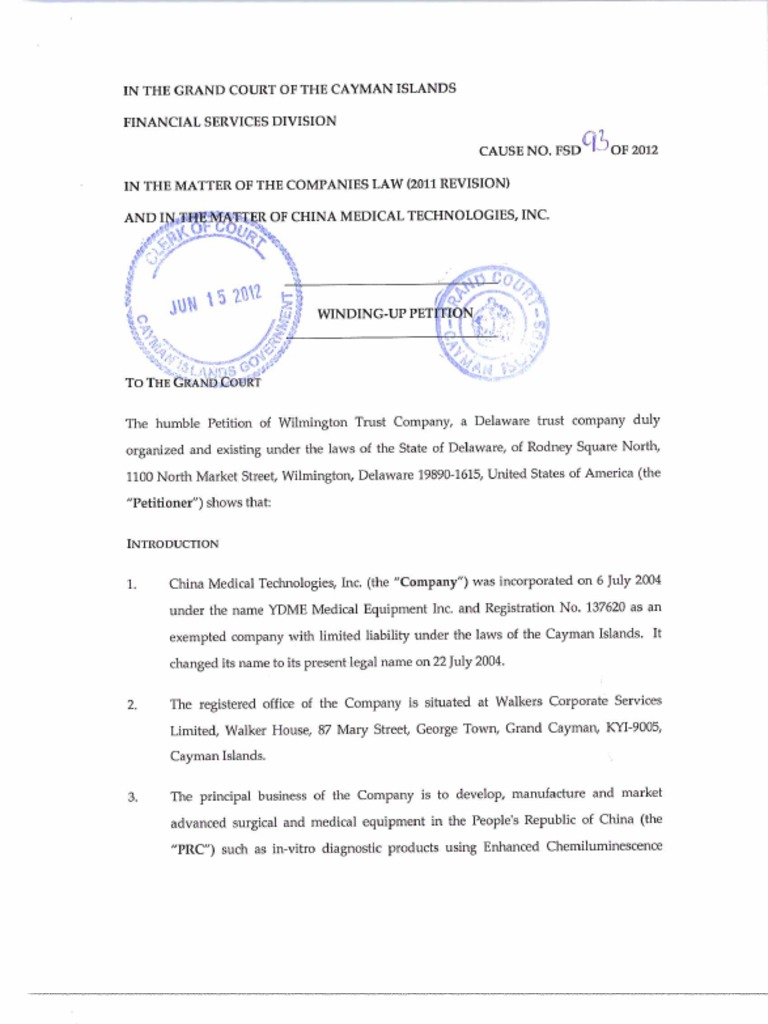 Minimum Debt For Winding Up Petition