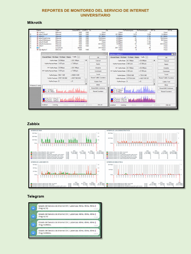 Reportes Monitoreo Internet | PDF