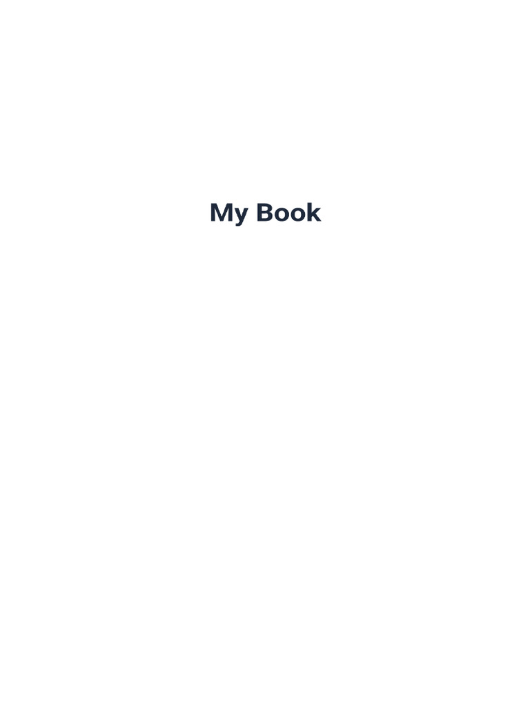 My Book | PDF
