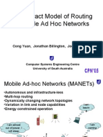 An Abstract Model of Routing in Mobile Ad Hoc Networks: Cong Yuan, Jonathan Billington, Joern Freiheit