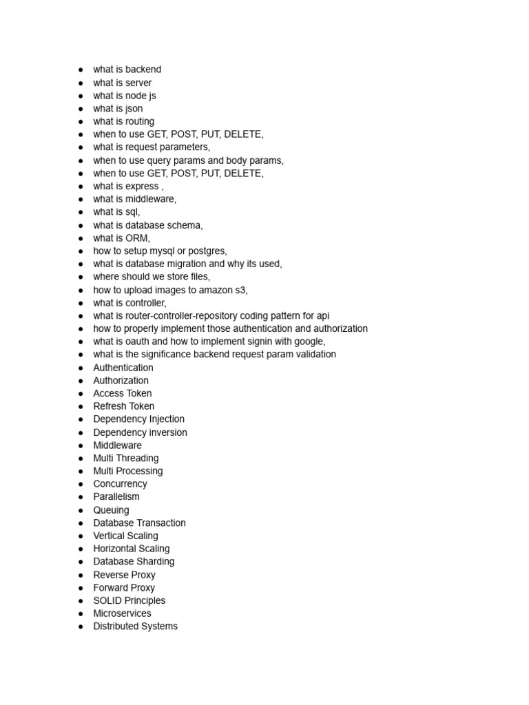 Backend Development Essentials Guide | PDF