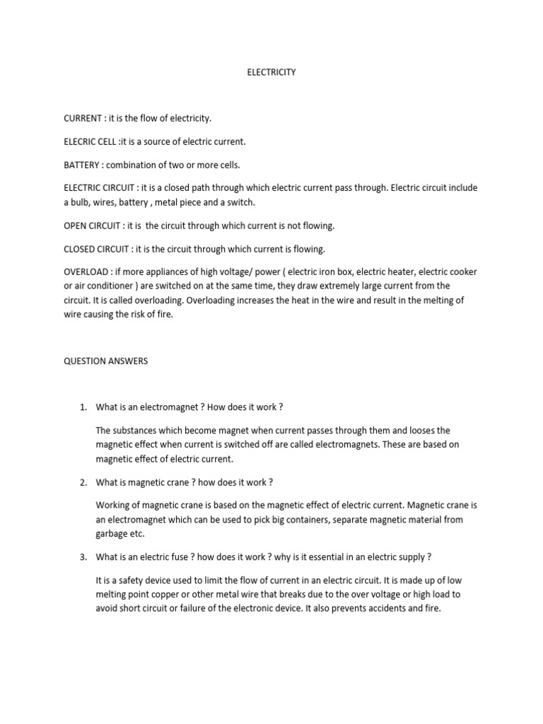 Understanding Electricity Basics | PDF | Switch | Electricity