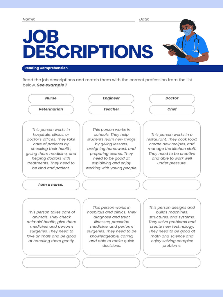 Job Descriptions Matching Activity | PDF