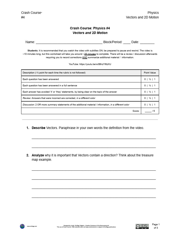 STUDENT 004 Vectors and 2D Motion | PDF | Mathematics | Geometry