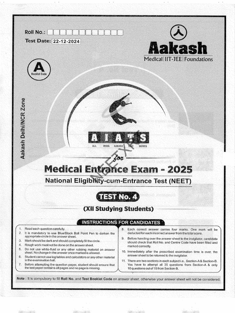 Aiats 04 Code A Qus Paper by @neetxrt | PDF