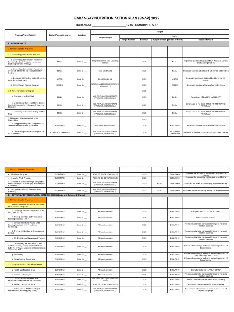 4worksheet 4 Bnap Template 2025 | PDF | Emergency Management | Body ...