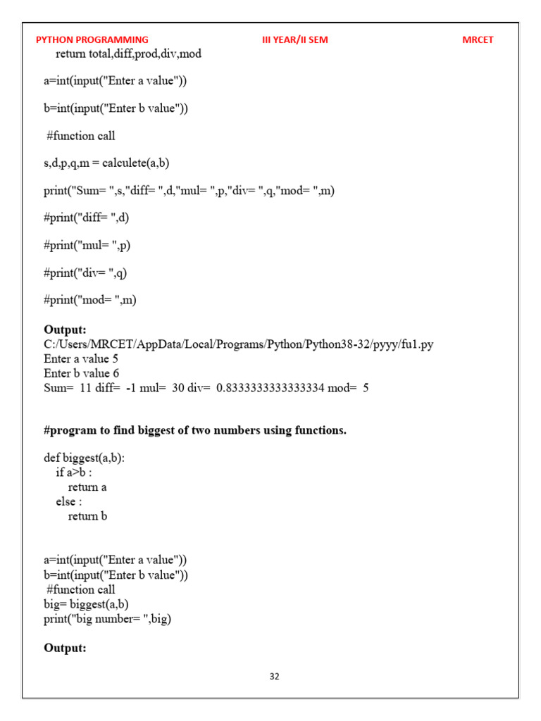 Python Programming Basics and Control Flow | PDF | Control Flow ...