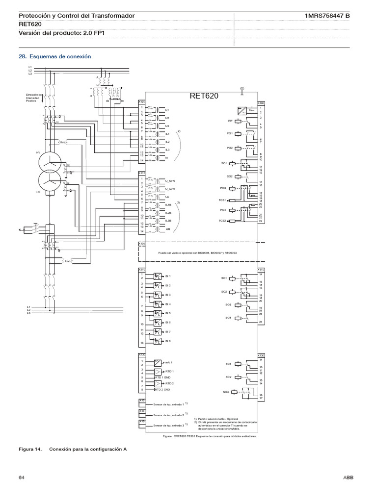 RET620_pg_758447_ESb | PDF | Componentes eléctricos | Ingenieria Eléctrica