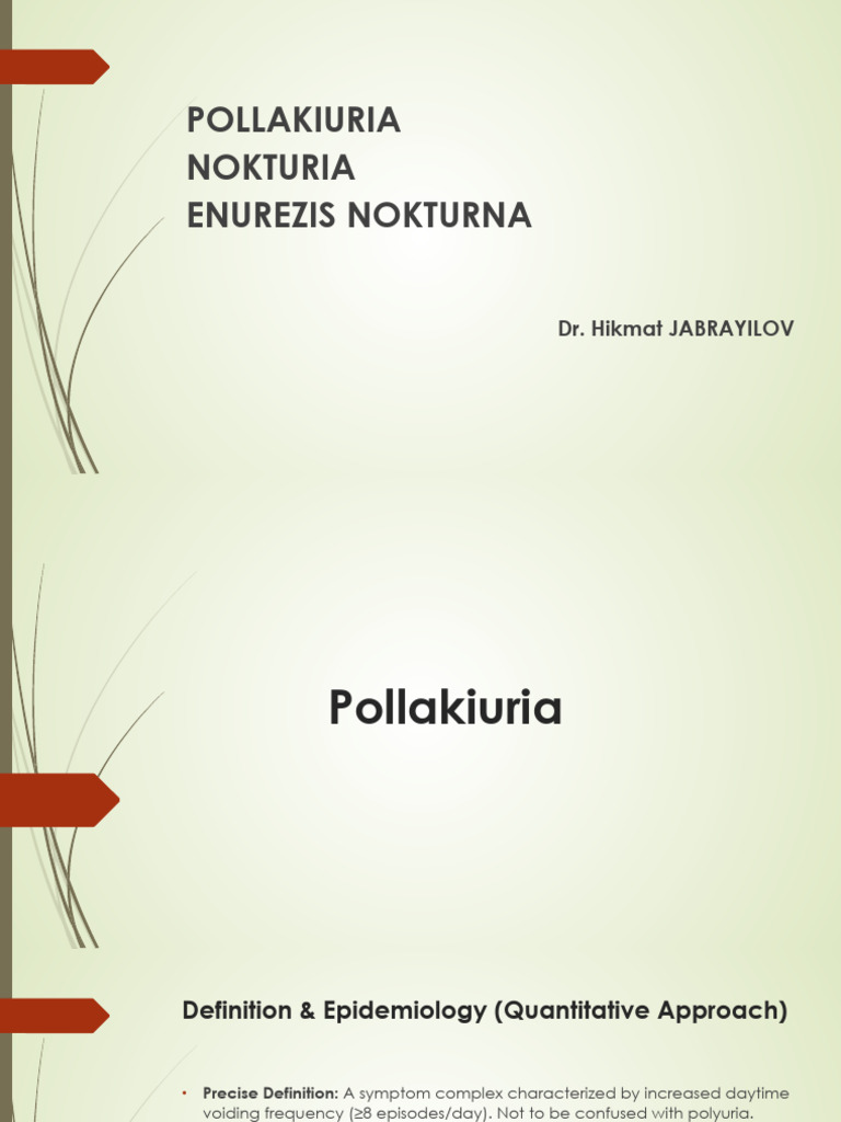 3- Pollakiuria-Nocturia-Enurezis Nokturna | PDF | Urinary System ...