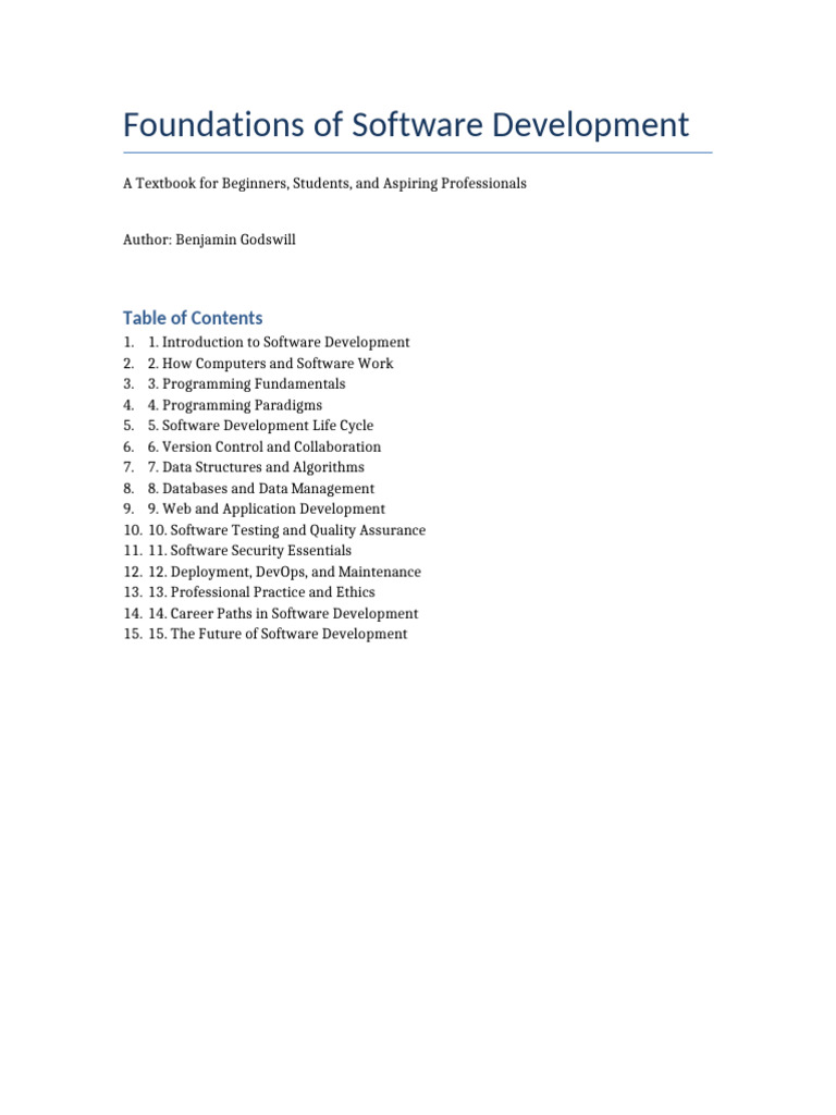 Software Development Basics for Beginners | PDF | Software Development ...