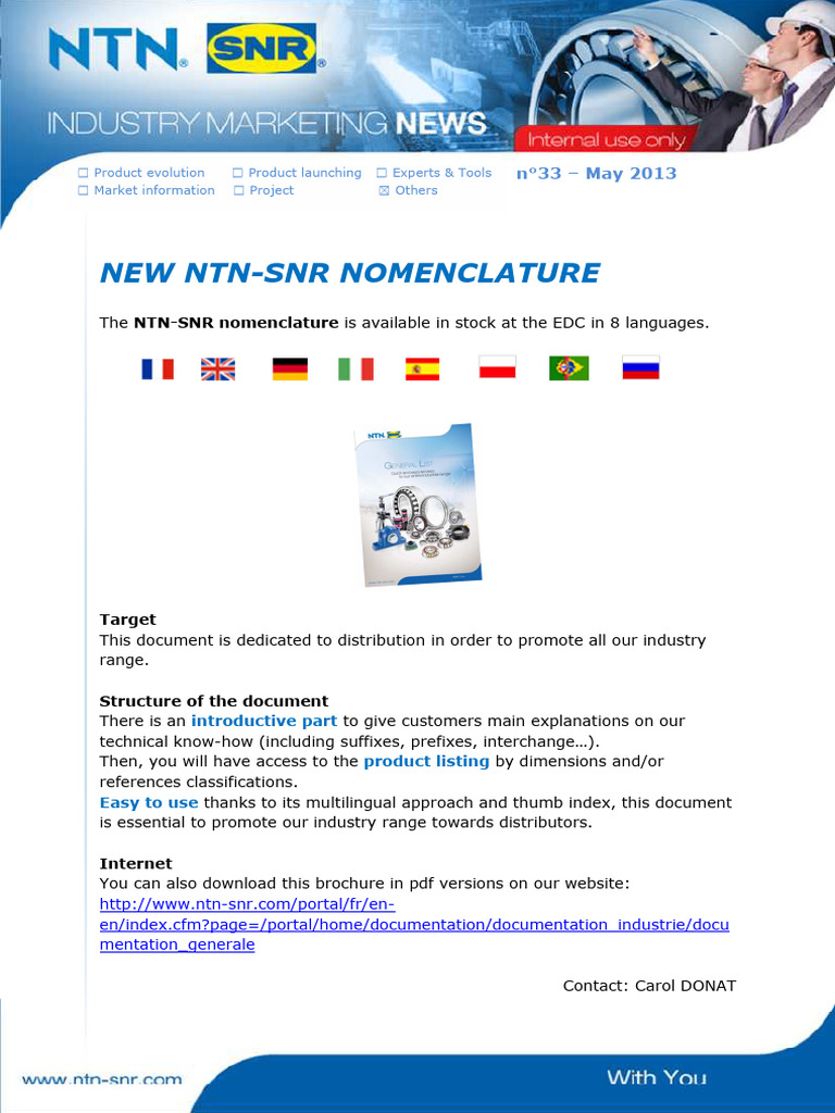 NTN-SNR Nomenclature for Distributors | PDF