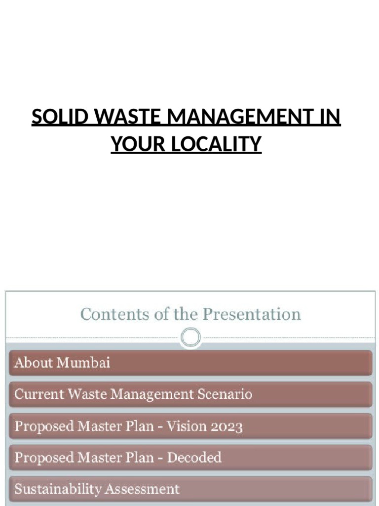 Solid Waste Management Final | PDF