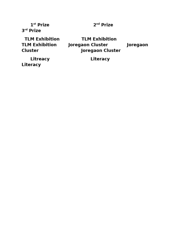 1st Prize 2nd Prize 3rd Prize | PDF