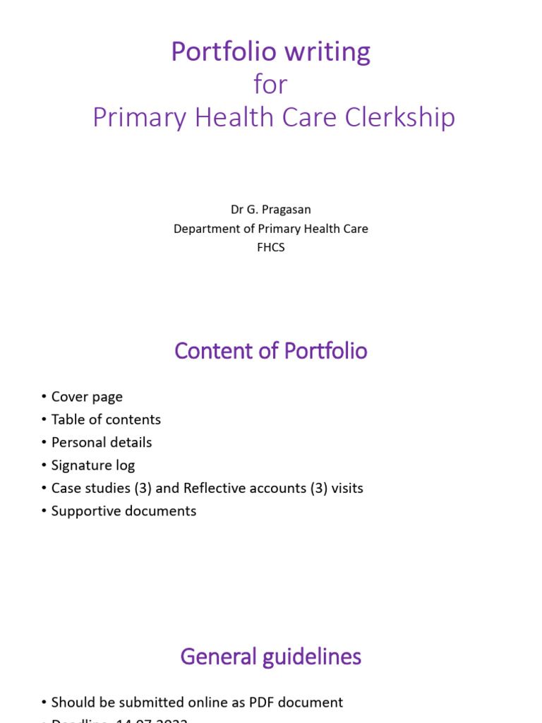 Portfolio Writing | PDF