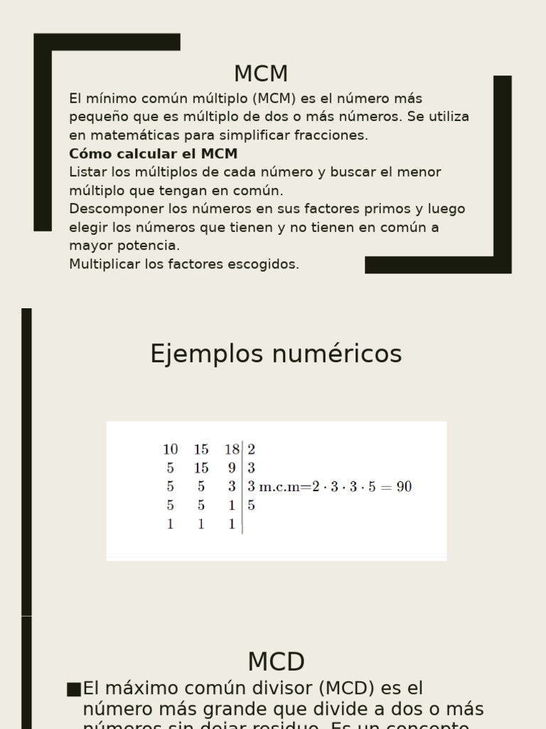 Los Pasos para Crear El MCM Con Datos Numericos | PDF