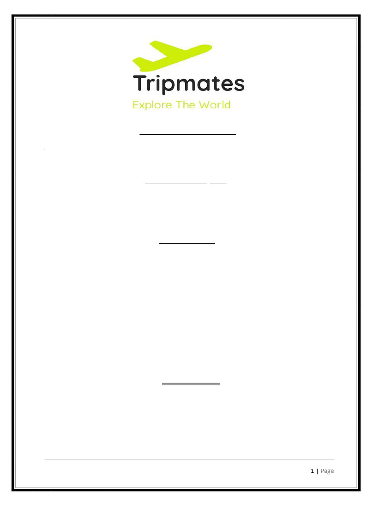 Tripmates Website Project Report | PDF | Databases | Software ...