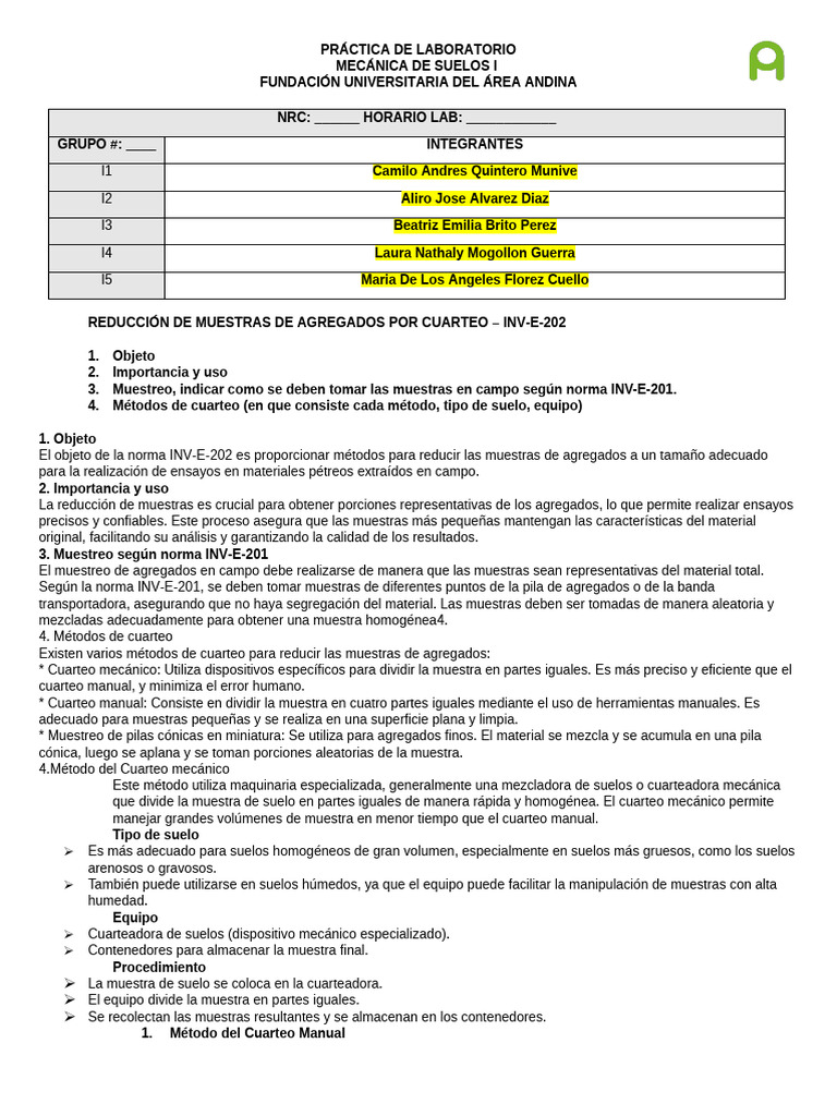 Métodos de Cuarteo de Agregados en Suelos | PDF | Suelo | Muestreo ...
